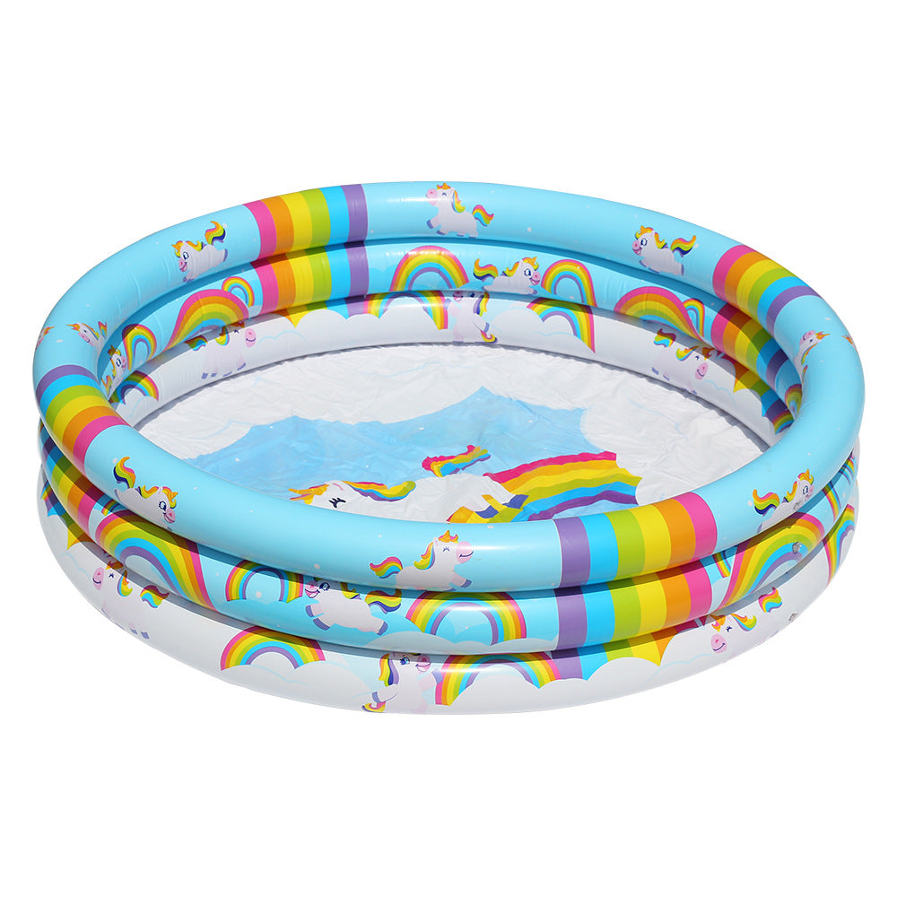 Unisex Aufblasbares Kinder-Schwimmbecken mit Einhorn-Motiv Brehn