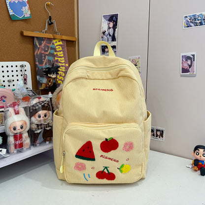 Stylische Bestickte Obstmuster Rucksack Brehn