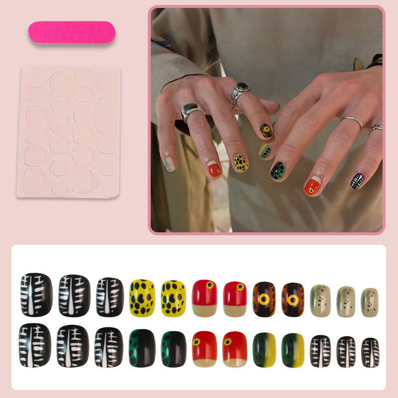 Kunstnagelset mit kreativen Tier- und Farbdesigns Brehn