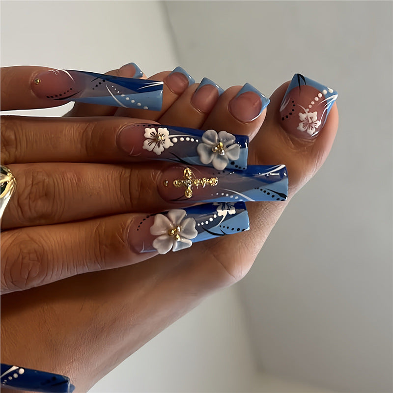 Dekorative Blumige Press-On Nail Art Extensions Brehn 1787913951