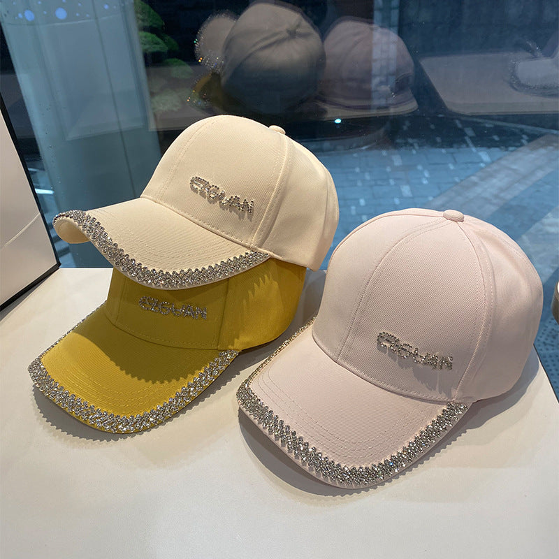 Damen Glitzernde Strass-besetzte Baseballkappe Brehn