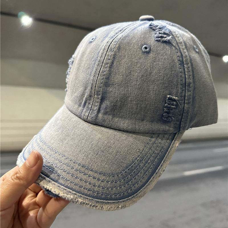 Damen Distressed Denim Baseball Cap Brehn 1784084028