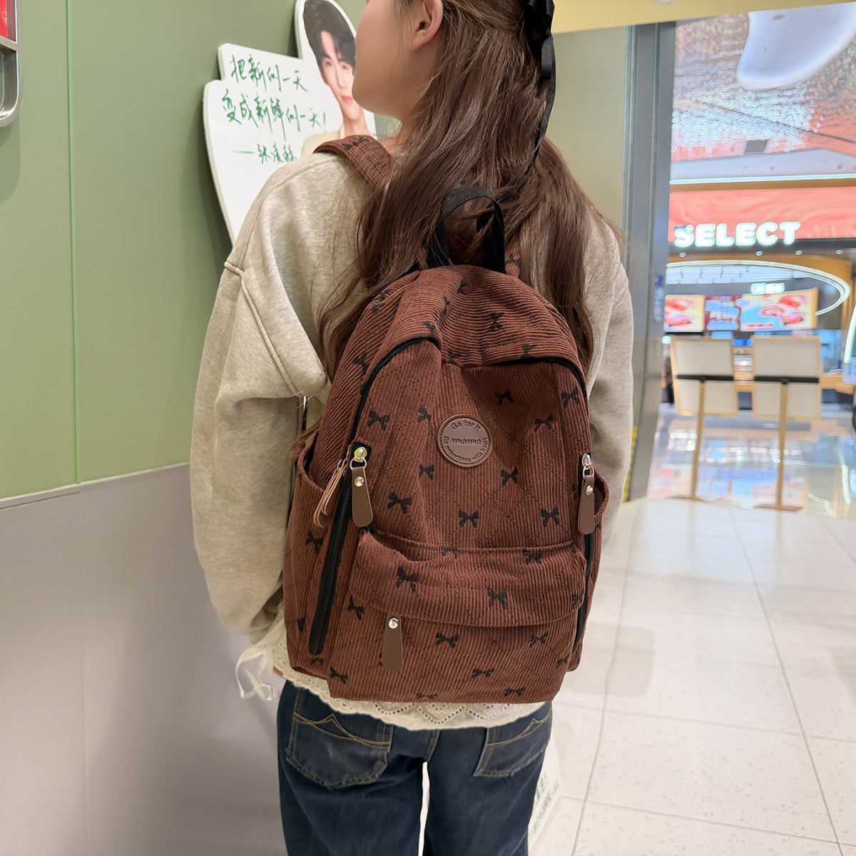 Mit einer Schleife verzierten Cordura-Rucksack Brehn