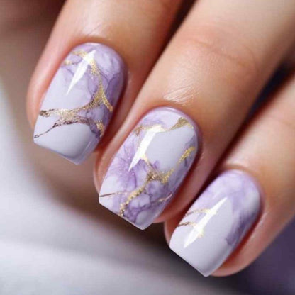 Stylische Marmor-Effekt-Nagelkunst-Erweiterungen Brehn