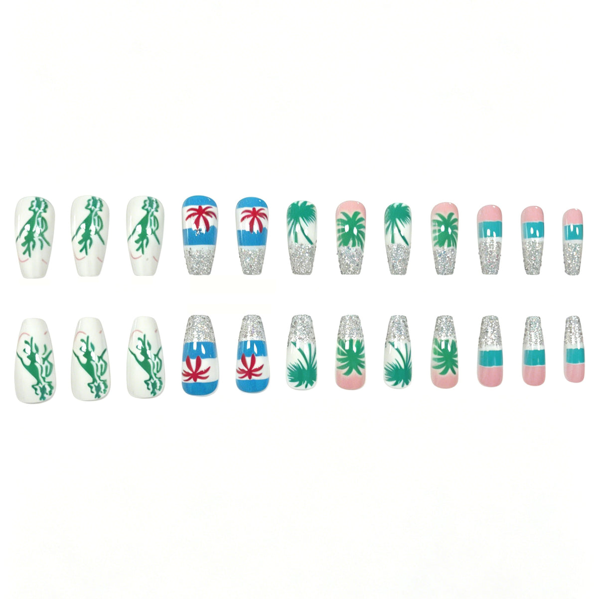 Tropisches Paradies Acryl Nagelkunst Brehn