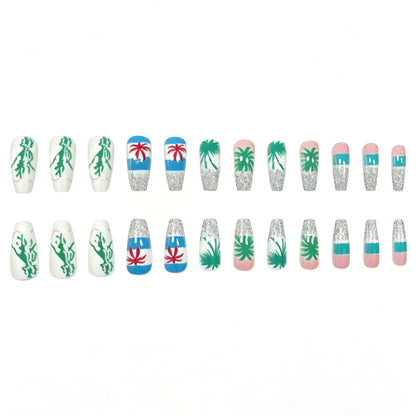 Tropisches Paradies Acryl Nagelkunst Brehn
