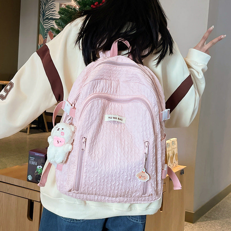 Strukturierter Multi-Taschen-Rucksack