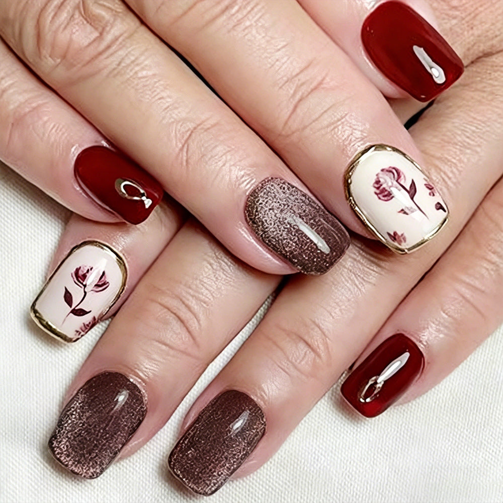 Dekorative Florale Nagelkunst Brehn