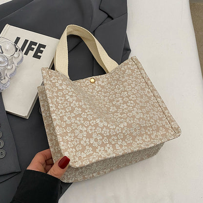 Blumenmuster Stoff Schultertasche