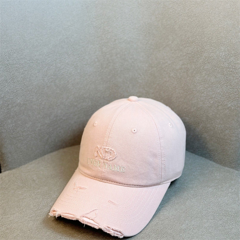 Damen Distressed Casual Verstellbare Baseball Cap Brehn