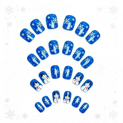 Kunstnägel mit Festlichem Schneemann-Design Brehn