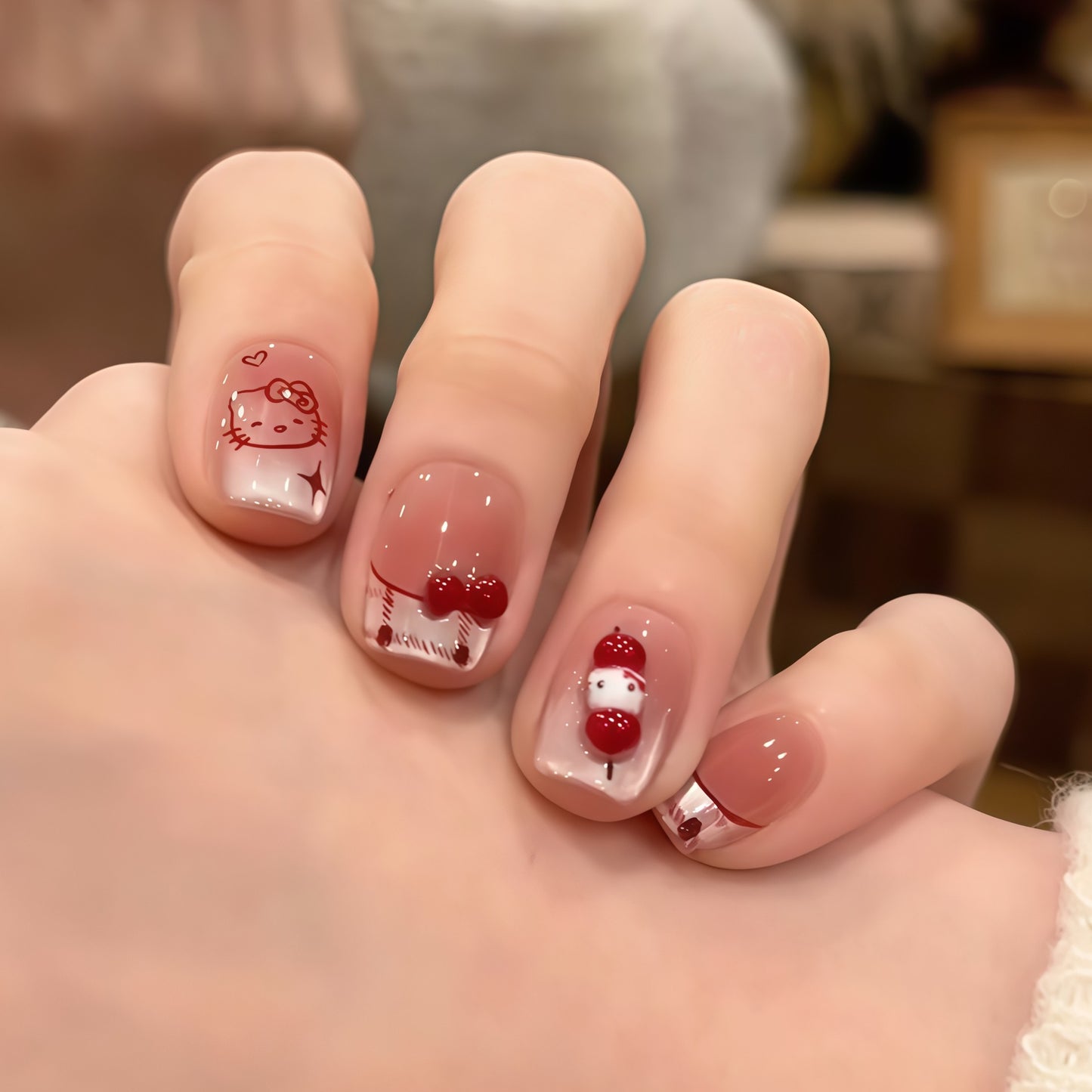 Kunstnägel mit Verspieltem Hello Kitty Design Brehn