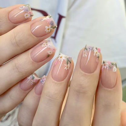 Künstlerisches Floral Nagelkunst Design Kit