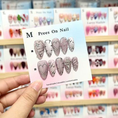 Dekoratives handgemachtes Press-On Nail Art Set
