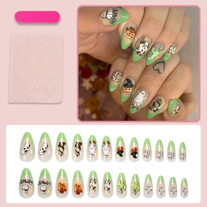 Kreatives Kunstnagelset mit verspielten Halloween-Motiven Brehn