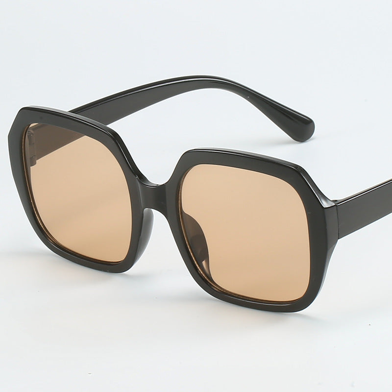 Damen Modische Oversized-Sonnenbrille mit extravaganten Leopardendetails Brehn