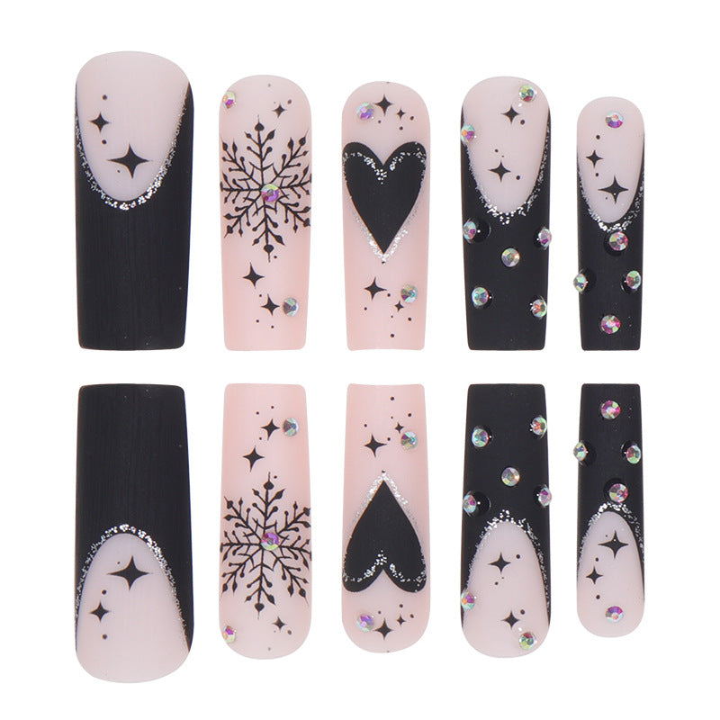 Glitzerndes Stiletto Nagelkunst Set Brehn
