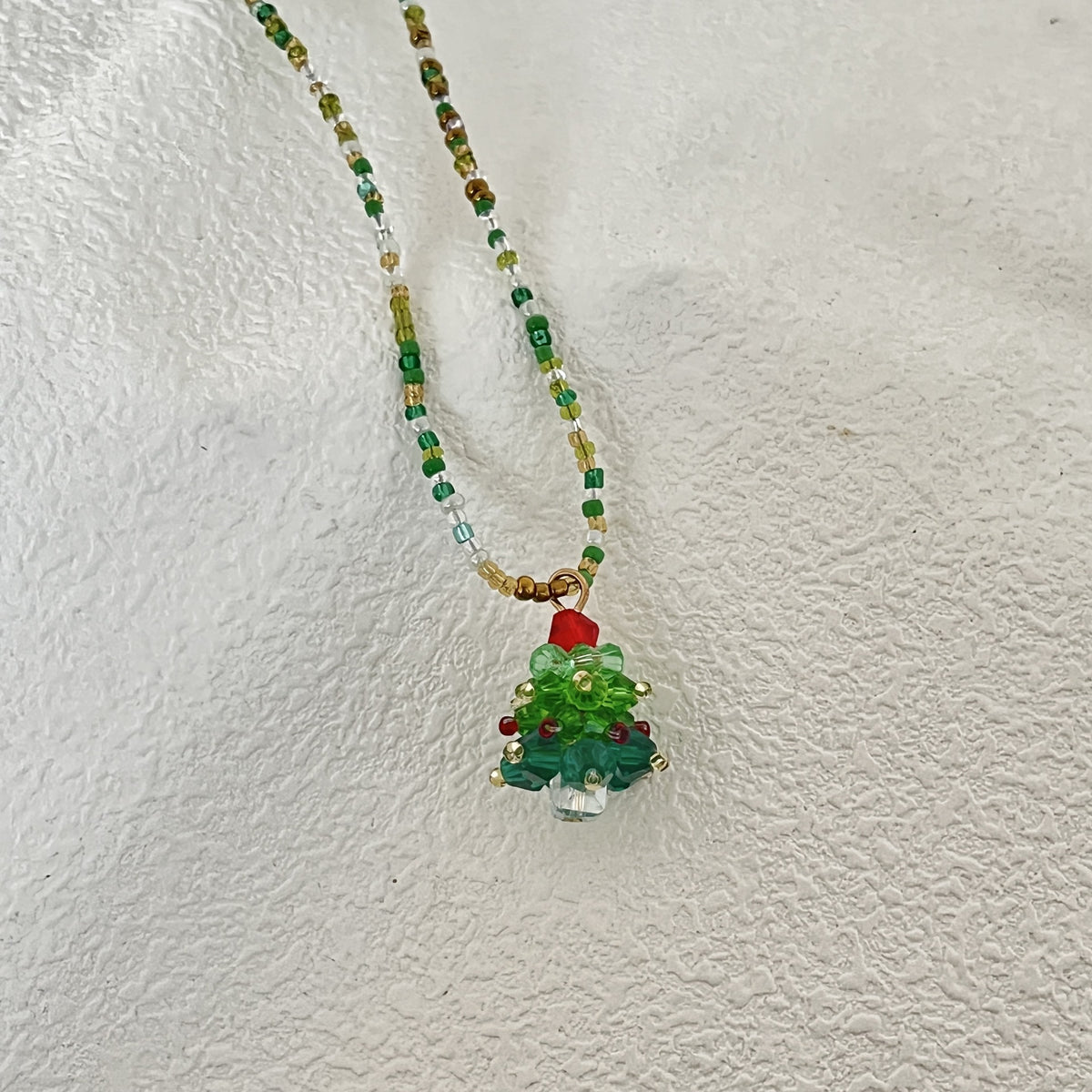 Perlen Weihnachtsbaum Halskette Brehn