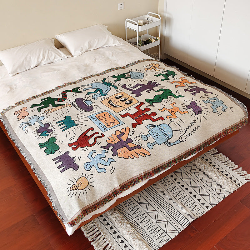Bohemian gemusterte Wurfdecke