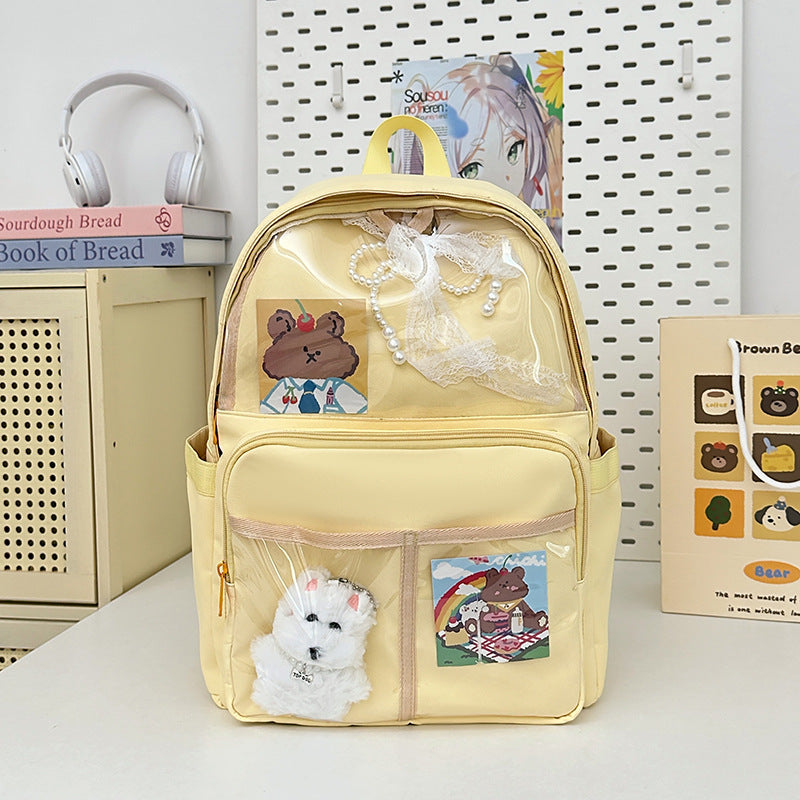 Zeitgenössischer Transparenter Schulrucksack