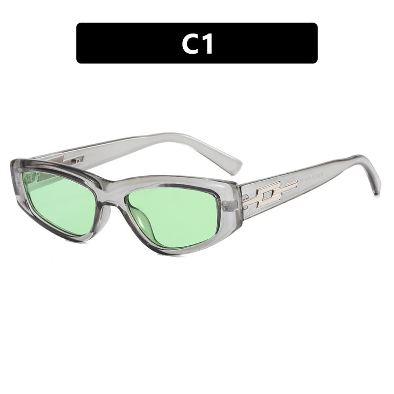 Damen modische Cat-Eye Sonnenbrille mit transparentem Rahmen und kühlen Gläsern Brehn