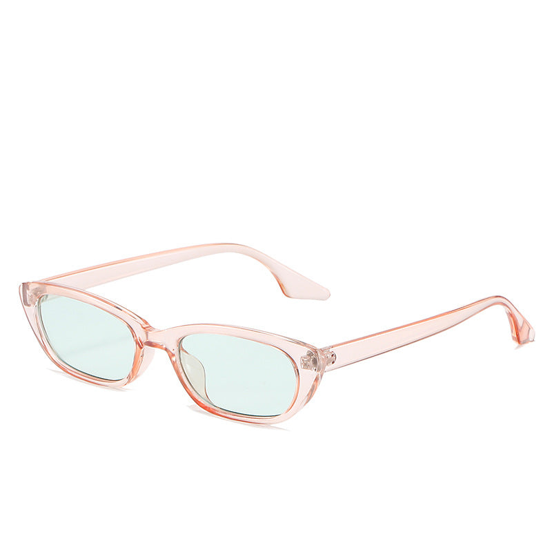 Damen moderne Sonnenbrille im angesagten Cat-Eye-Stil mit transparentem Rahmen Brehn