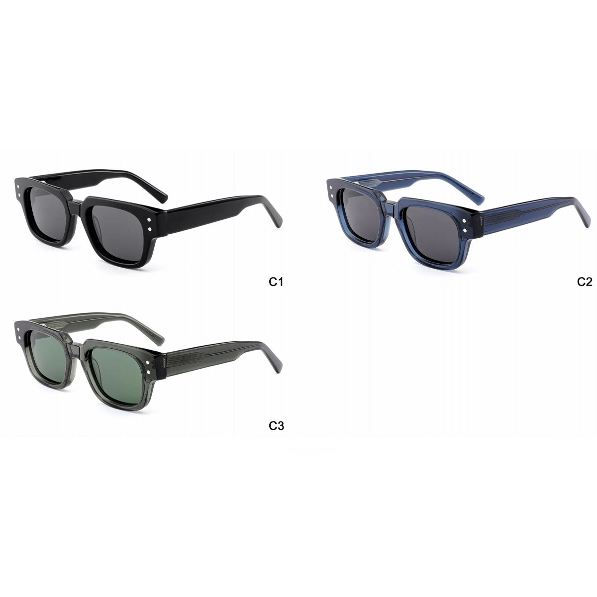 Damen Sonnenbrille im robusten Retro-Stil mit gehärteten Gläsern Brehn