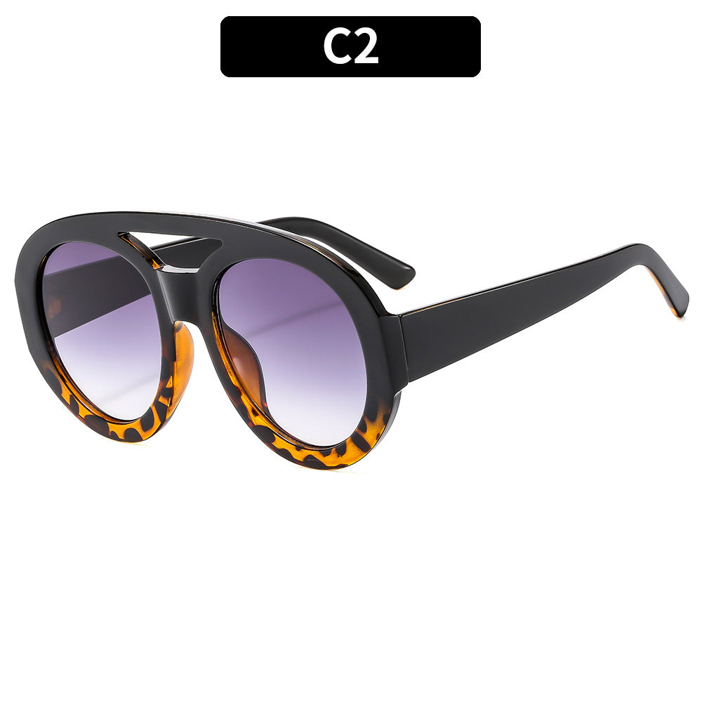 Oversized Gradient Lens Sonnenbrille Klassischer Stil