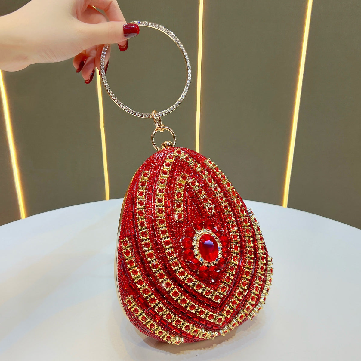 Dekorative Rhinestone Handtasche zum Halten