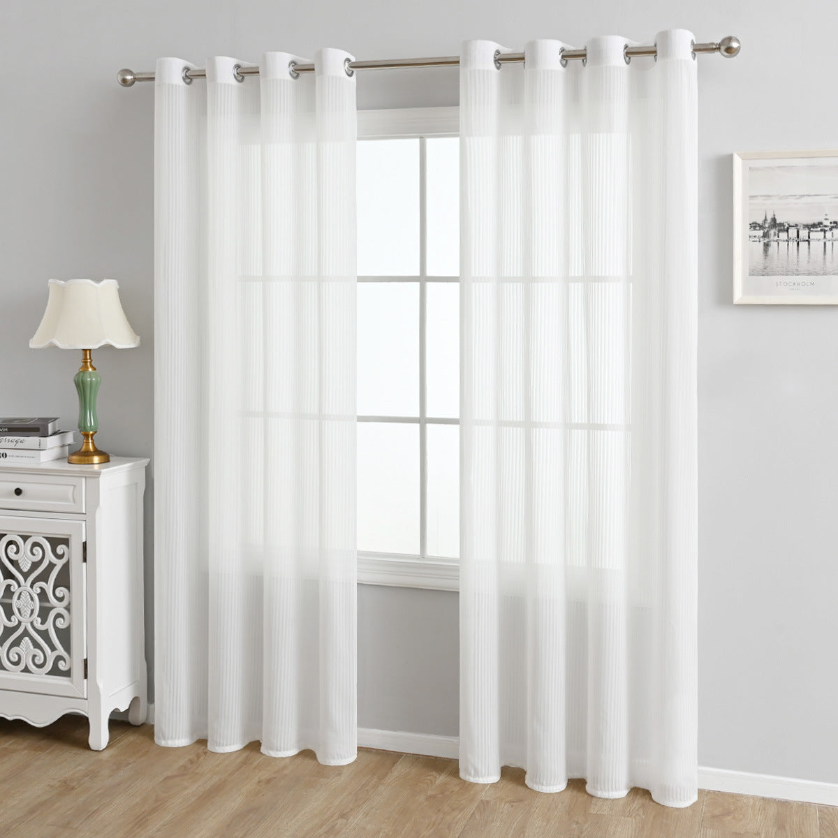 Elegante Durchsichtige Fenstervorhang