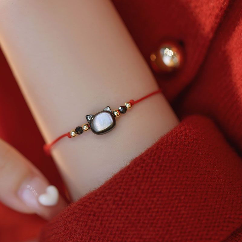 Verstellbares Katzen-Themen Charm-Armband Brehn