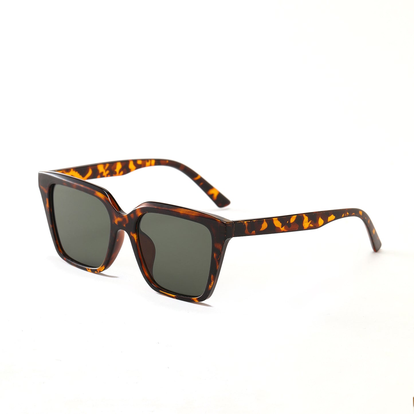 Damen geometrische Sonnenbrille mit schützendem UV-Filter und stylischem Schildpatt-Design Brehn