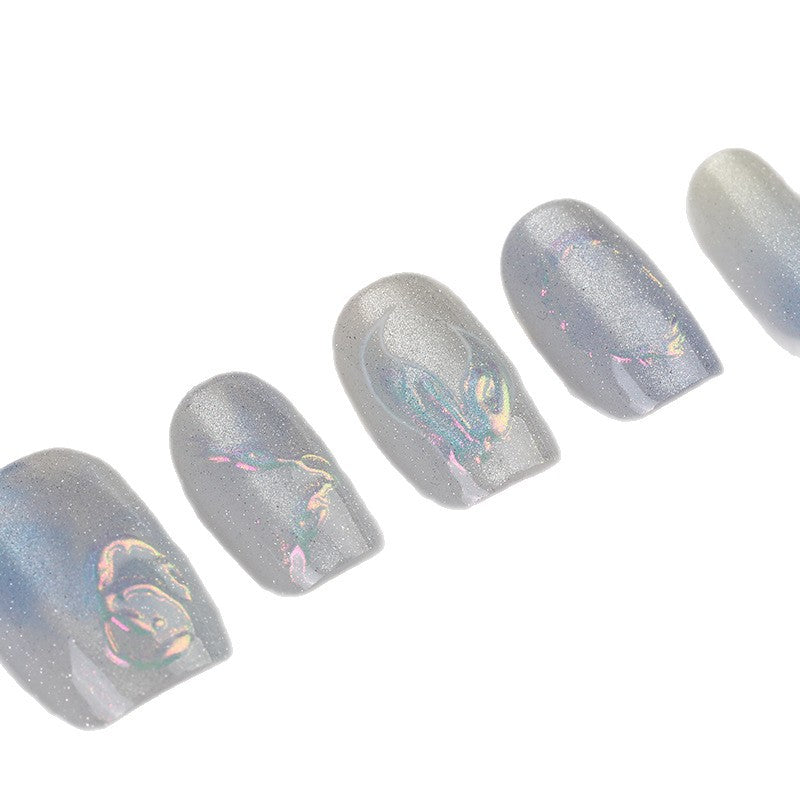 Handgefertigtes Dekoratives Press-On Nagelset Brehn