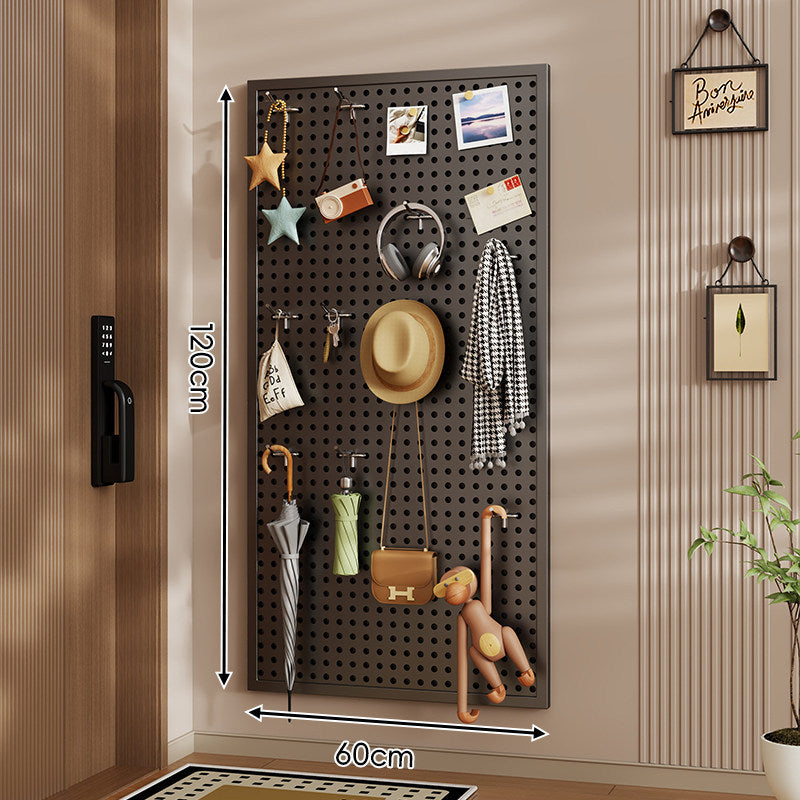 Wandmontierter großes perforiertes Metall-Lochplatte-Organizer-Panel für Eingangsbereich