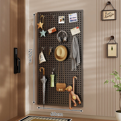 Wandmontierter großes perforiertes Metall-Lochplatte-Organizer-Panel für Eingangsbereich
