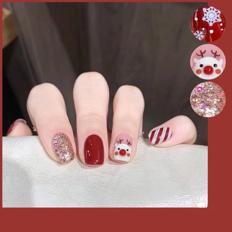 Kunstnagel Design mit festlichem Weihnachtsmotiv Brehn