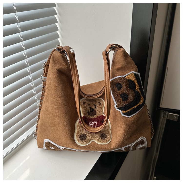 Schultertasche Im Verspielten Bärenmuster Brehn
