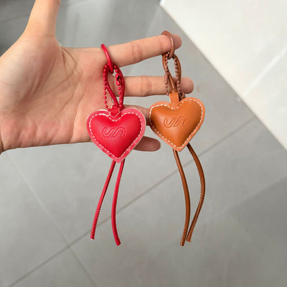 Leder Herz Charm Schlüsselanhänger Brehn