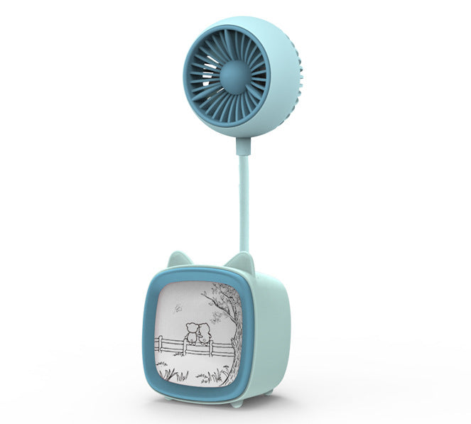 Unisex Süßes Kaninchen-Themen Wiederaufladbarer Schreibtischventilator Brehn