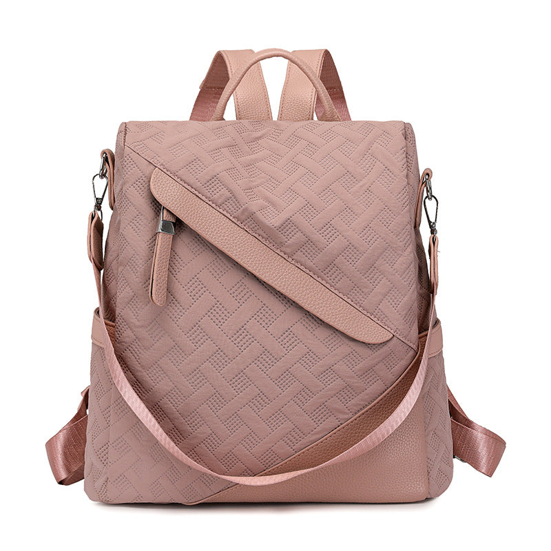 Elegante Strukturierte Leder Rucksack Brehn