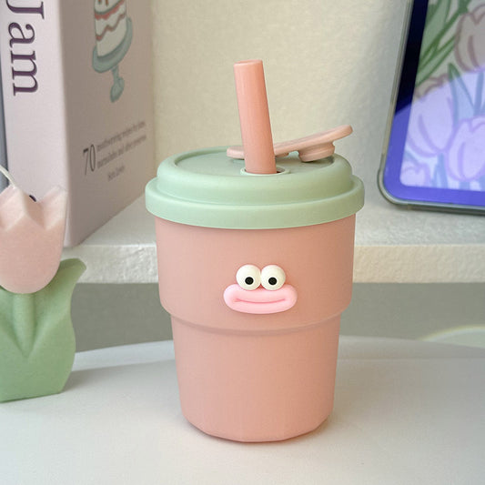 Damen Praktische Trinkbecher mit lustigem Gesicht Brehn