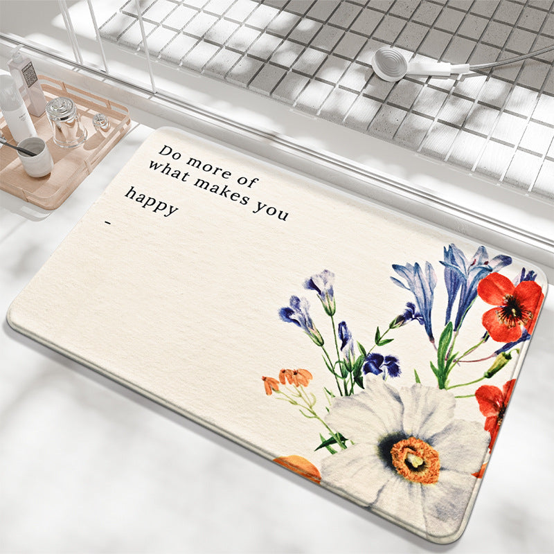 Dekorative Florale Sprüche Badmatte Brehn
