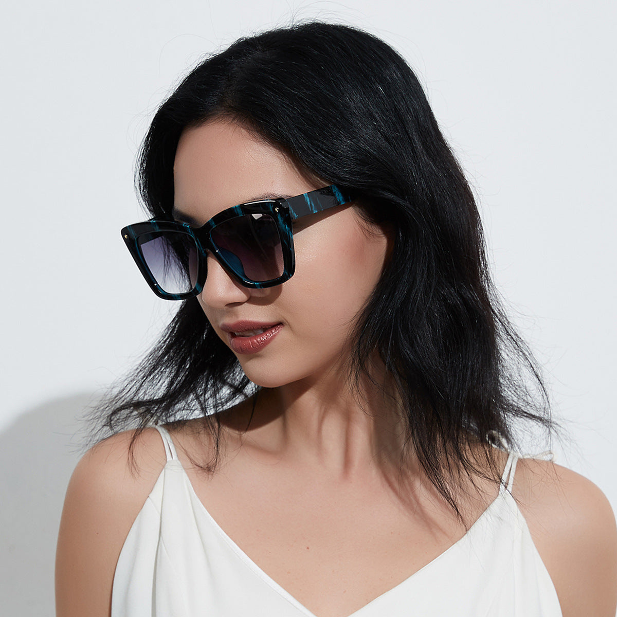 Damen geometrische oversized Sonnenbrille Brehn