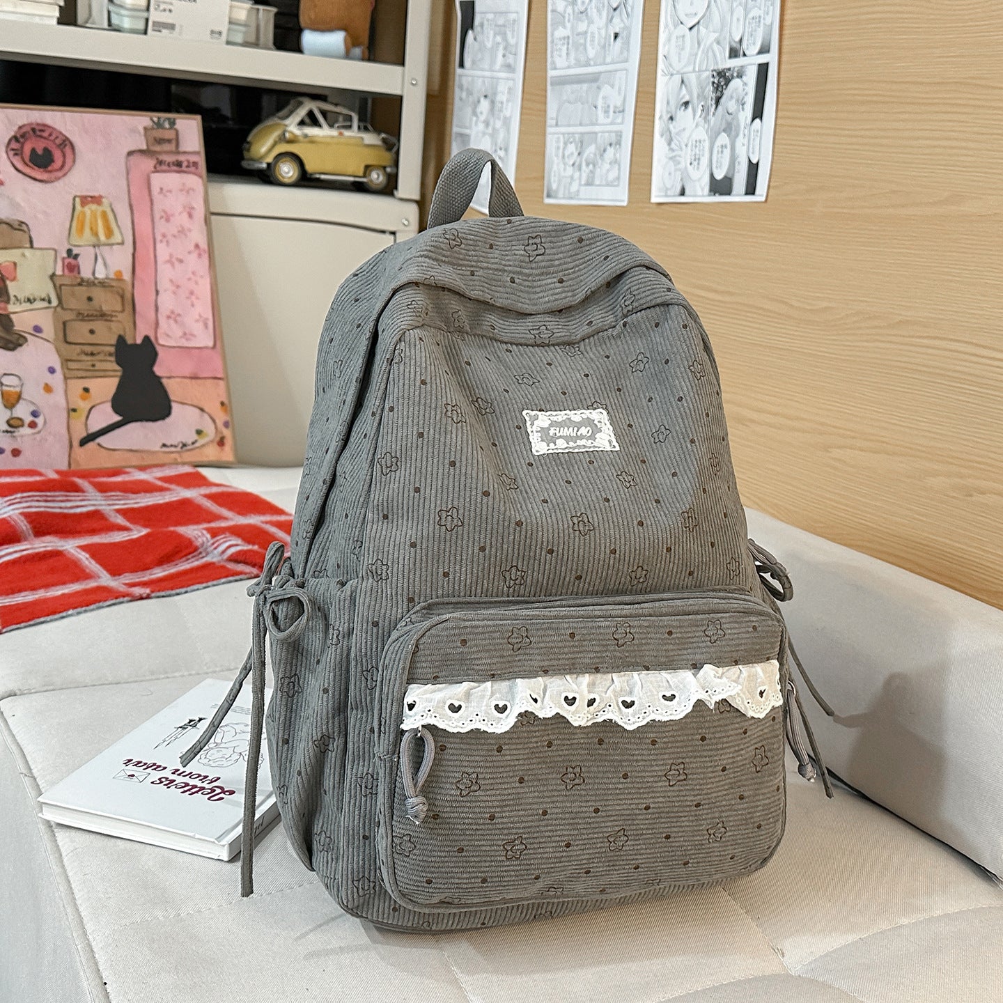 Dekorativer Verzierter Schulrucksack
