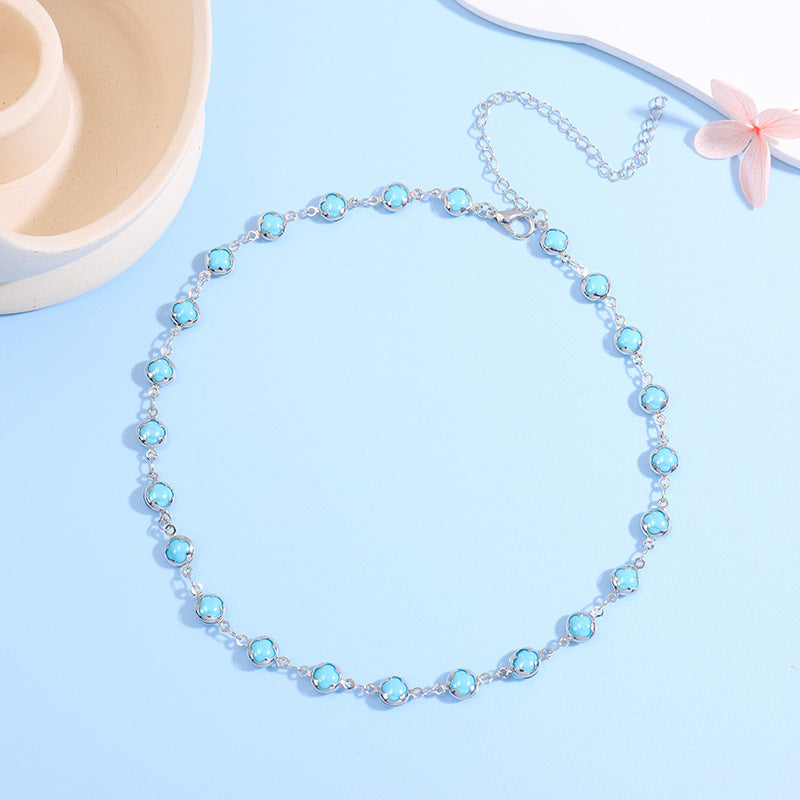 Floral Charm Choker Halskette Brehn 1788164322