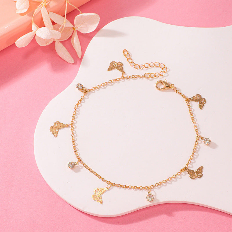Schmetterlings Charm Fußkette Brehn