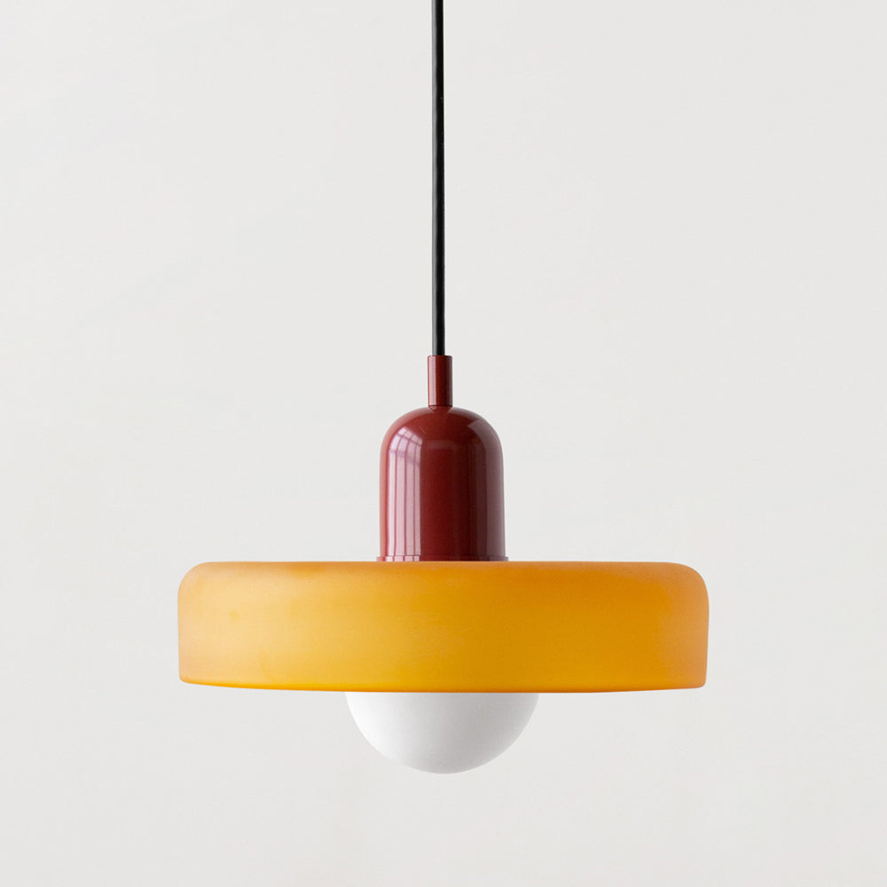 Farbenfrohe Bauhaus-Style Pendelleuchte - StiloGlas | Brehn