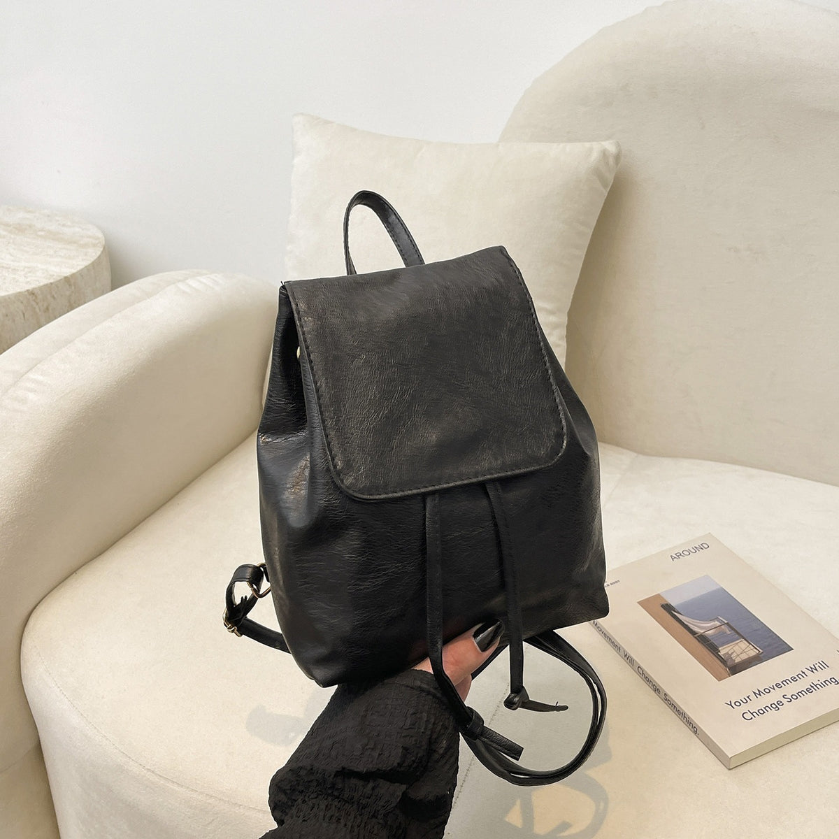 Süße katzenhafte Lederalternative-Rucksack Brehn
