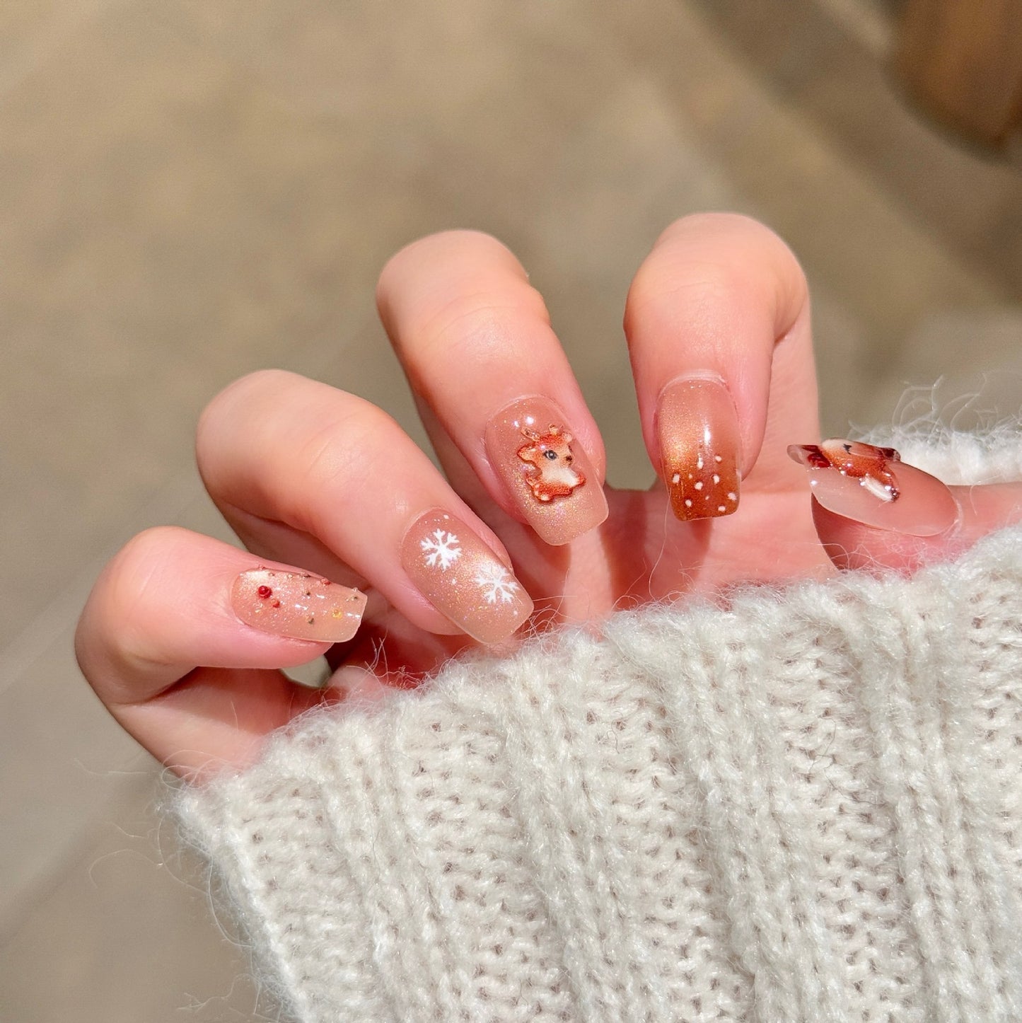 Festliche Charakter-Themen Presse-auf-Nagelkunst Brehn