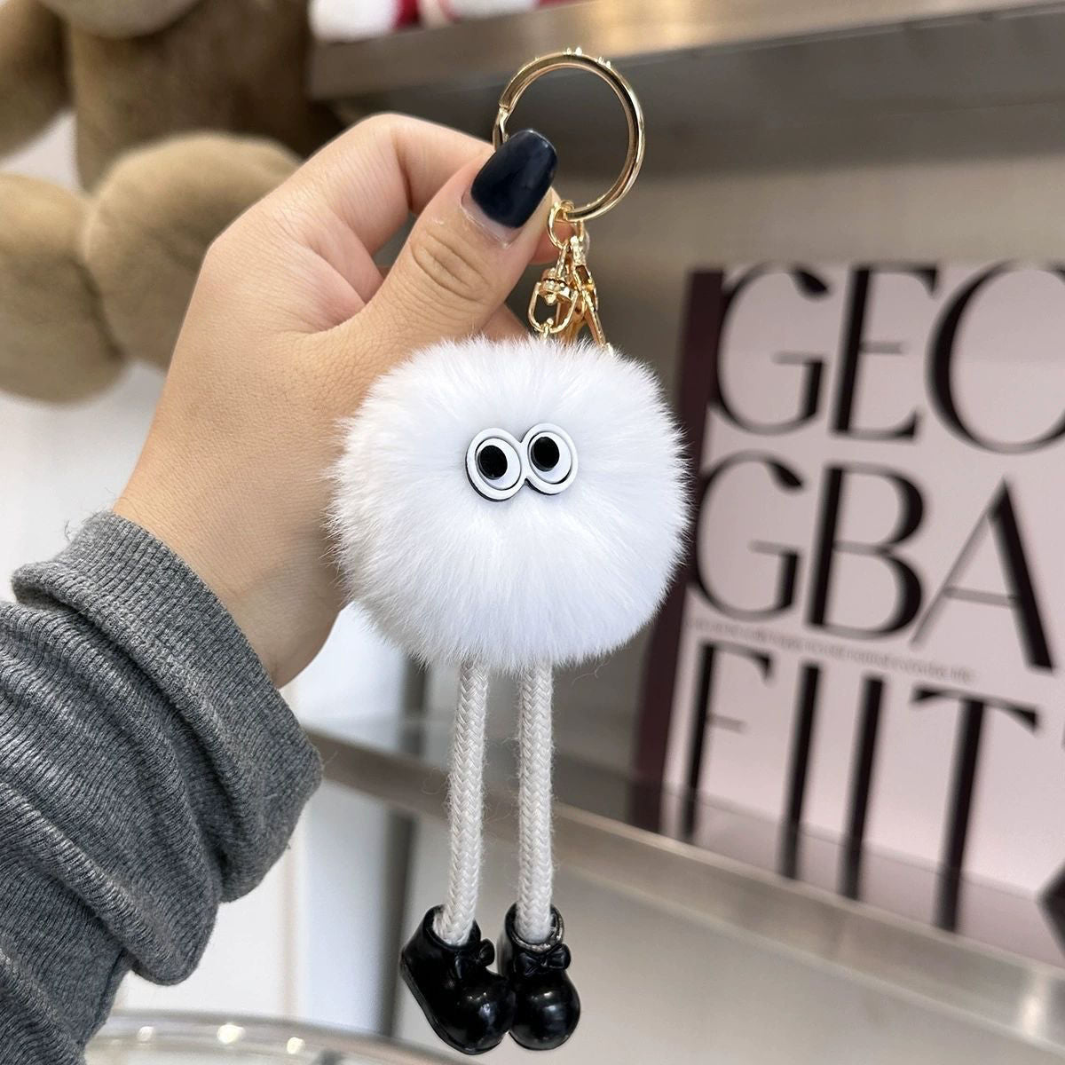 Spaß Fluffiger Charakter Schlüsselanhänger Brehn